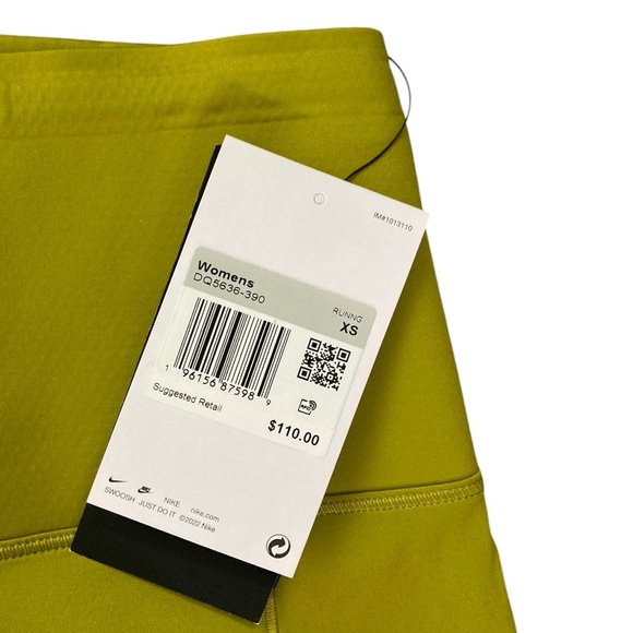 Nike Dri Fit Running Tight NWT High Rise Legging Women’s Green Chartreuse - Picture 6 of 9